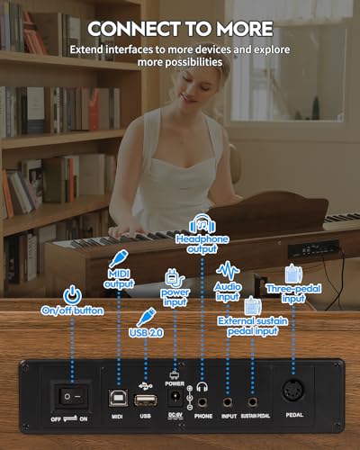 Professional 88-Key Weighted Hammer Action Digital Piano