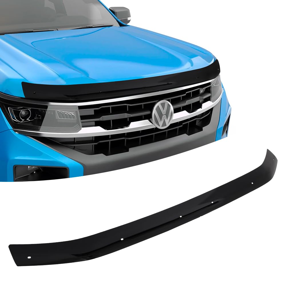 Protection de capot contre les chutes de pierres pour VW Amarok 2023-2026 V6, toutes les cabines, accessoire de pick-up, résistant aux UV, aux intempéries, en acrylique PMMA noir brillant
