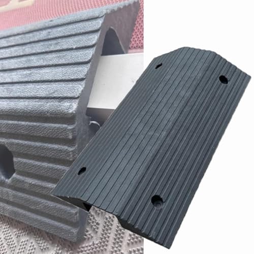 DAQXYH Rampa con Soglia in Gomma Rampa A Ponte di Transizione per Porte, Rampa di Transizione Portatile Rampa di Accesso Carico Elevato, Scanalatura Larga 12cm Alta 6/8cm(3" Rise/80x40x10cm)