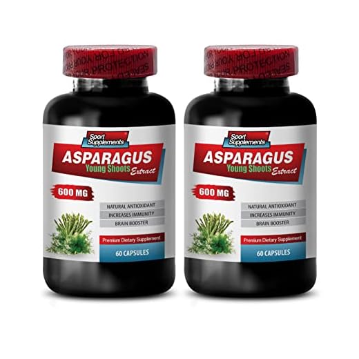 Diuretic Pills - Asparagus 600 MG - Young Shoots Extract - Premium Dietary Supplement - antioxidant Supplement for Skin - Asparagus Extract, antioxidant Supplement, Asparagus Pills - 2B 120 Capsules