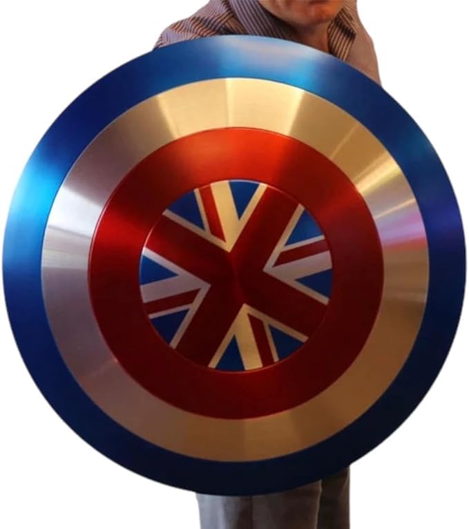 Gulvintilabcal Captain Carter Shield - Metal Prop Replica - Peggy Carter Shield What If? - Steel & Leather - 22 Inch - Cosplay & Roleplay