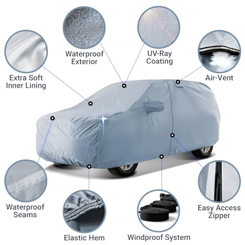 Image of iCarCover Fits 2008-2019 BMW X6 SUV Cover Automobiles Form-Fit Padded Full Exterior Waterproof Automobiles Protection Covers
