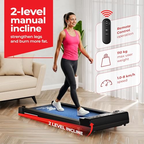 Image of Lifelong Fit Pro Treadmill 3 HP Peak Dc Brushless Motor 2 Level Manual Incline Walking Machine at 8 km /Hr Speed with Led Display-Cardio Equipment for Home Gym 110kg Capacity, Black