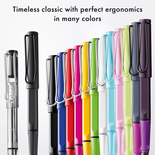 Image of Lamy safari violet blackberry - Rollerball Pen with ergonomic grip & line width M - for pleasant long writing - made of robust ASA plastic - including rollerball refill M 63 in black