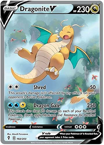 Dragonite V 192/203 Ultra Rare Pokemon Card (SWSH Evolving