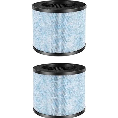 Fette Filter - Replacement Filter True HEPA-13 with activated carbon F100 filter compatible with AP100 small air purifiers - Pack of 2 Cover