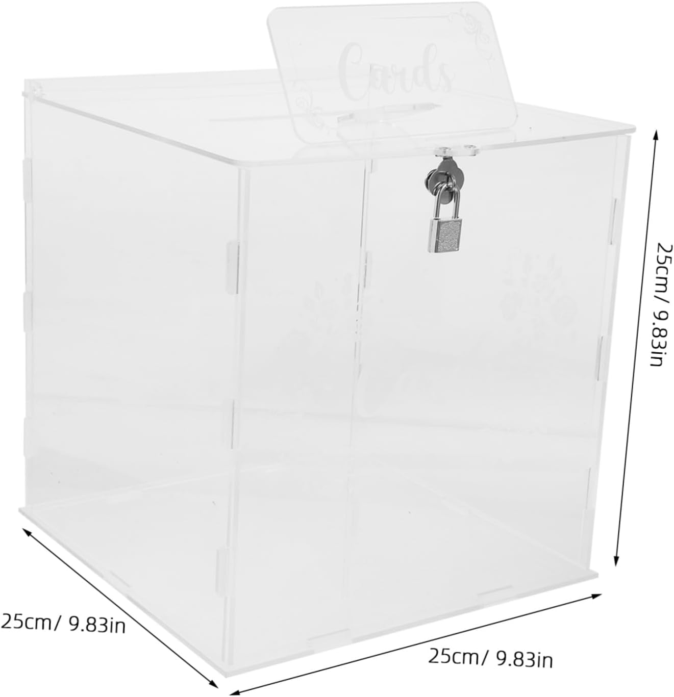 Alipis Wedding Card Box with Lock Storage Container for Showers Receptions and Celebrations Elegant Decorative Party Accessory