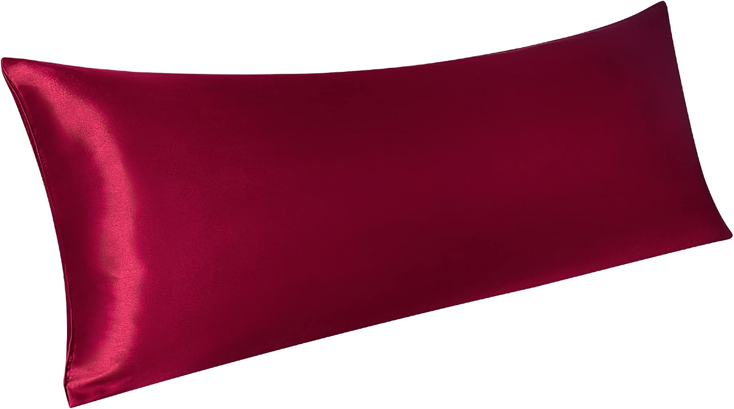 PiccoCasa Body Pillow Cover for Hair and Skin 1PC Satin Envelope Style Body Pillow Case Luxury Silky Pillow Cover Long Satin Pillowcase Silver Grey Burgundy 50*120cm