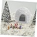FUNOMOCYA 2pcs Mini Ice House Figurines Compact Resin Statues for Landscape Decor for Holiday Celebrations Desk Accessories and Home Decoration