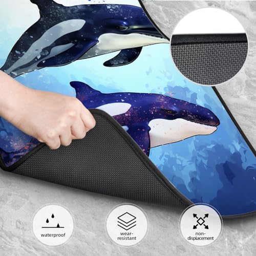 Alfombrillas universales de coche decorativas de orca para camión y SUV 4