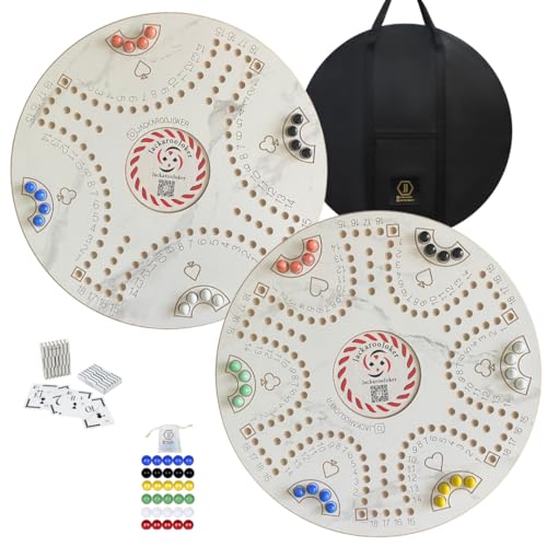 JackarooJoker Board Game 4-6 Players 51 cm Double Board with Carrying jakaro Bag and Accessories