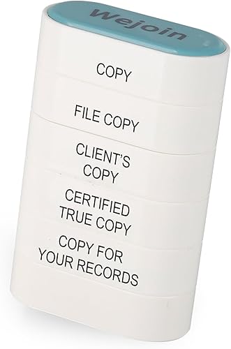 Juego de sellos de copia de oficina, todos los sellos de goma de goma: copia/copia de archivo/copia del cliente/copia verdadera certificada/copia