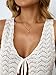 LILLUSORY Crochet Tops for Women Summer Vacation Outfits Beach Coverup Going Out Tie Front Spring Sweater Vest 2025 Fashion Beige M