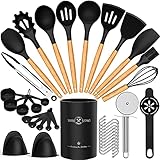 Umite Chef 36pcs Silicone Kitchen Cooking Utensils with Holder, Heat Resistant Cooking Utensils Sets...
