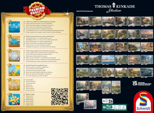 Schmidt Spiele 58445 Puzzle, Thomas Kinkade: Mountain Retreat, 1000 Piece, Ages 12+, Multi-color, 69 cm x 49 cm - Image 3