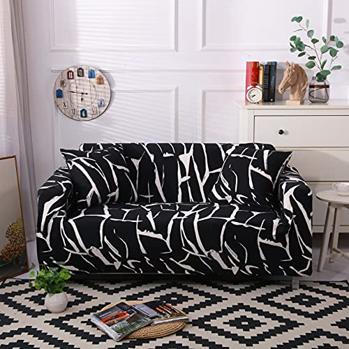 Hoobuy Printed Sofa Cover Stretch Couch Covers Patterned Loveseat Slipcovers For 2 Seater Cushion Couch Love Seat Set Hsfb (2 Seater/Loveseat) #TOP1