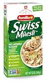 Familia Swiss Muesli Cereal, 0g Added Sugar, Energy-Packed Cereal with Raisins, Hazelnuts and Almonds, 12 Ounce Box (Pack of 1)