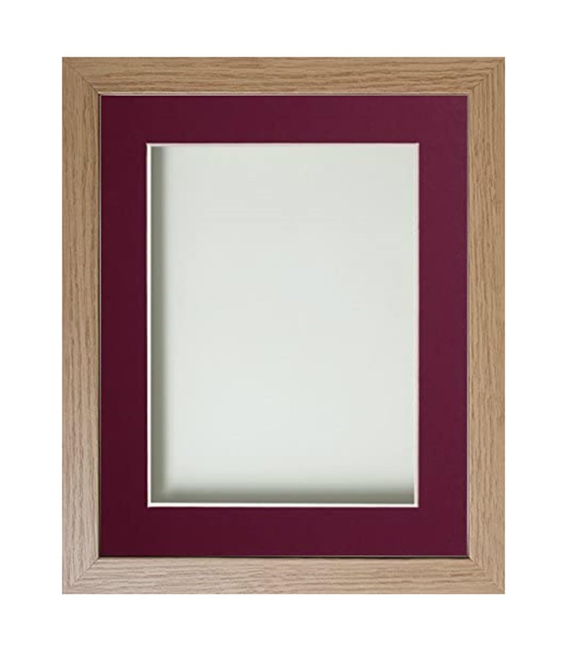 Frame Company Allington Range Beech Picture Photo Frame with Plum Mount Mount, 18x14 for pic size 14x10' * Choice of Sizes* Fitted with Glass