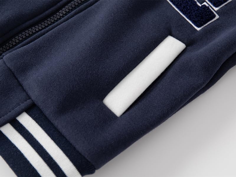 Meufam Toddler Kids Baseball Jackets Boys Girls Fit Varsity Jacket Casual Thicked Plain Cardigan School Coat Zipper Up Coat4