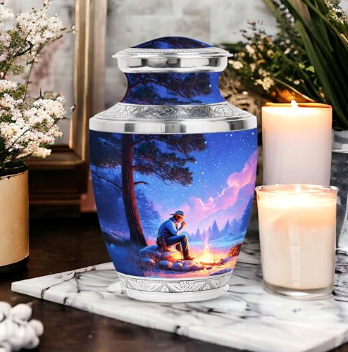 Image of Cowboys Urn Ash Burials for Human Ashes 1 Large & 2 Small | Ashes Urn Human Remains, Decorative Urns