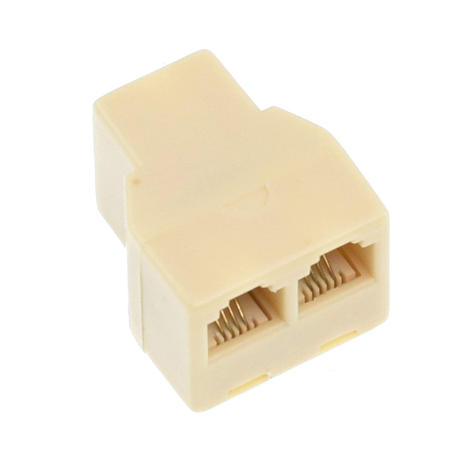 RJ11 6P4C Telephone Phone Line 1 Female to 2 Female Modular T Adapter (Pack of 1)(Cream White) (B09FFTJ4NQ) Amazon Price History, Amazon Price Tracker