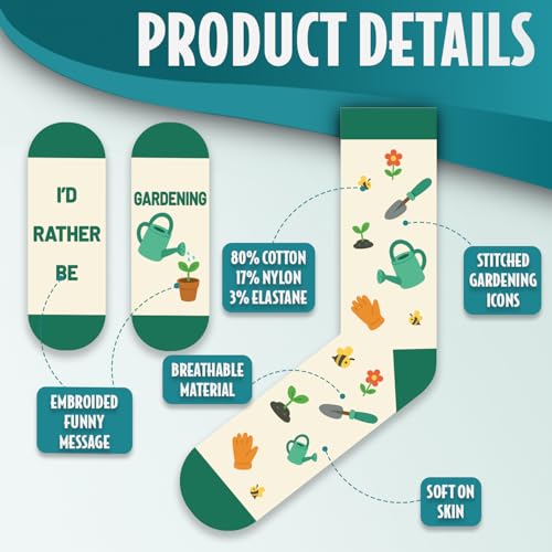 SC Products Novelty Womens Socks Funny Gardening Gifts for Women Gardeners - Image 5