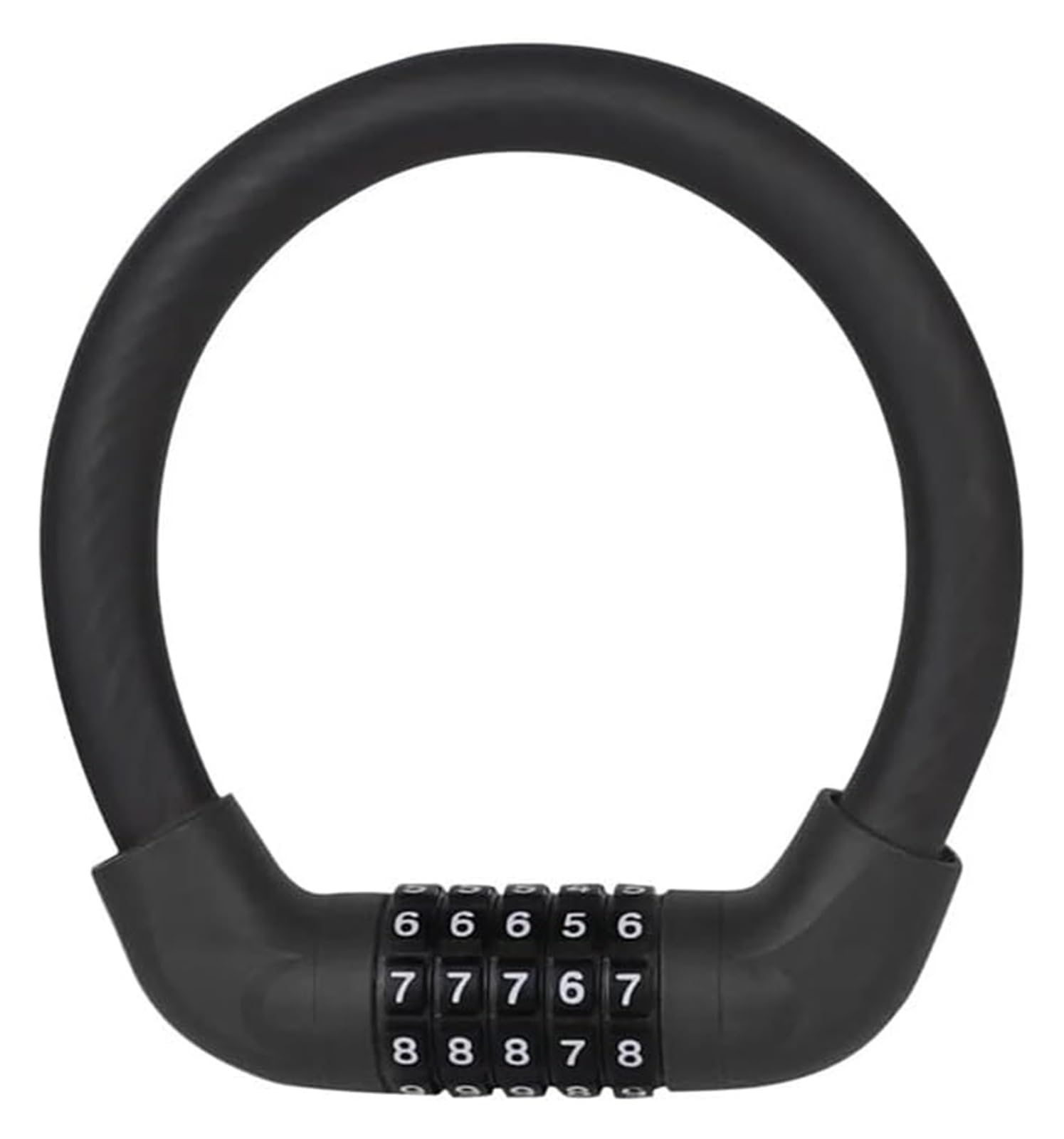 Giveduno Black 17.2X400mm Bicycle Lock, Zinc Alloy 5 Digit Combination Bicycle Lock Multicolor