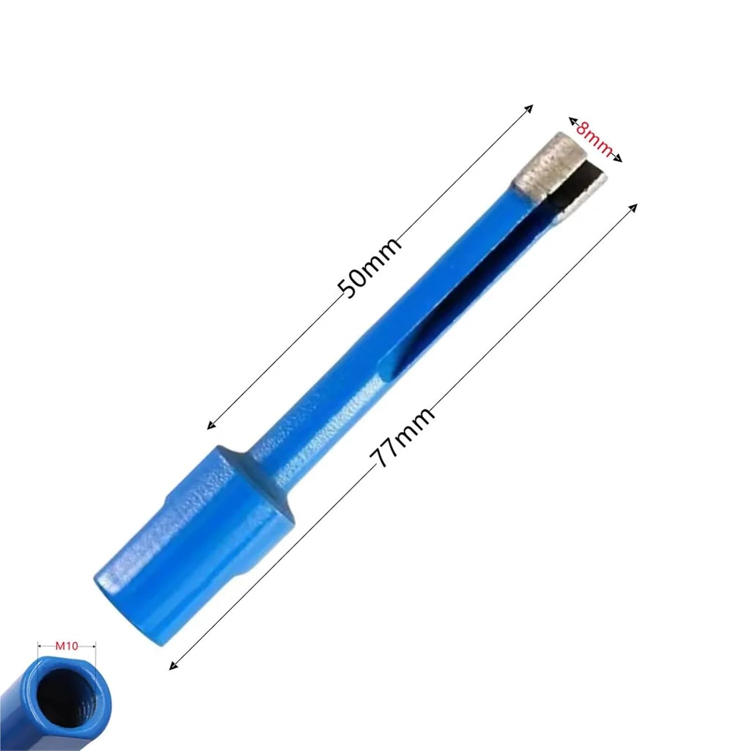 6-12mm M10 Sintered Core Drill Bit, Diamond Hole Drill Bitmarble Granite Brick, Ceramic Tile, Ceramic Concrete Drilling Bit 1/2/4Pcs(1PCS 8mm)
