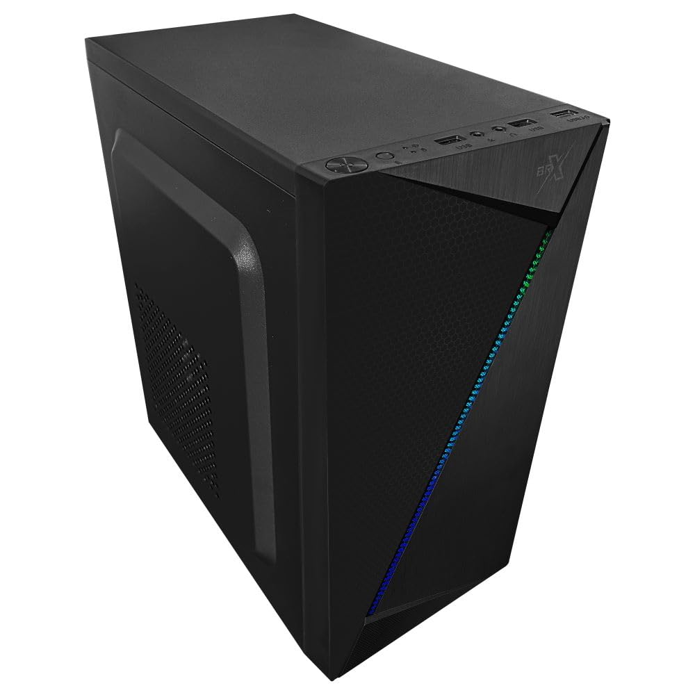 BLX4R、TERABOX、WA-7600 SW-KVM4LU Gabinete Gamer BRX Vortex CA-054 Mid Tower, LED RGB, Suporte Micro