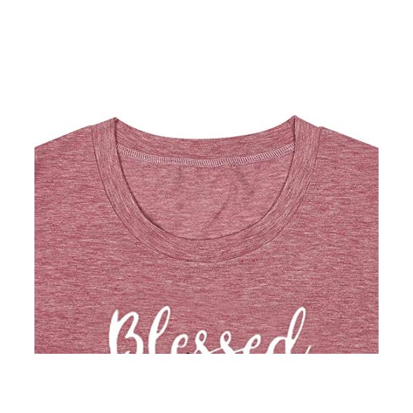 Blessed-Grandma-Shirt-Funny-Cute-Graphic-Tees-Women-Letter-Print-T-Shirt-Casual-Short-Sleeve-Tops Blessed Grandma Shirt Funny Cute Graphic Tees Women Letter Print T-Shirt Casual Short Sleeve Tops (XL, Red)