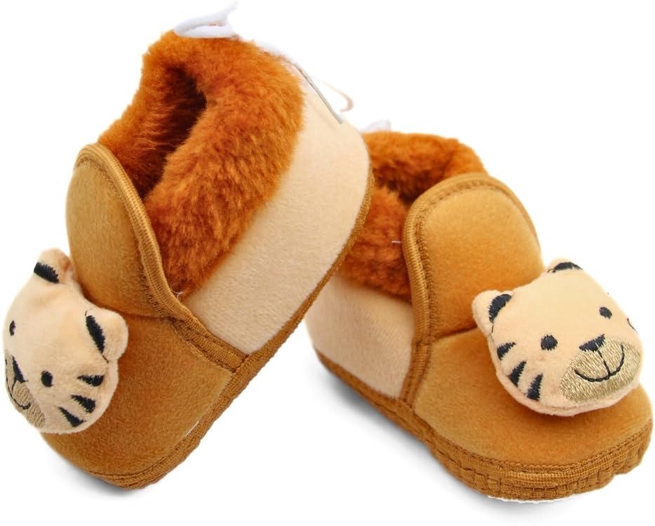 6 To 12 Months Baby Boys & Girls Cotton Animal Face Shoes/Booties -BT3363-image-17