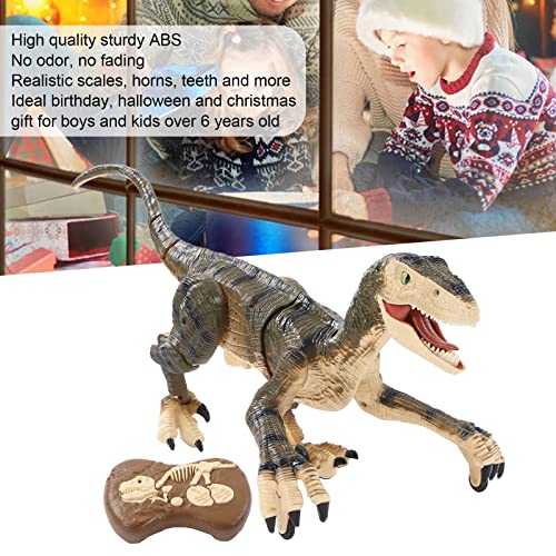 Dinossauros grandes de controle remoto, simulador de 2,4 G, velociraptor de controle remoto recarreg