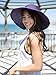 Simplicity Women's Wide Brim Straw Sun Visor Roll-up Sun Hat for Women Purple