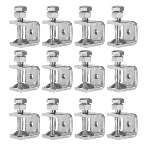 Image of sourcing map Stainless Steel C-Clamp 0.55 Inch / 20mm Wide Jaw Opening 0-14mm Clamping Range Stainless Steel C-Clamp for Woodworking Welding Building Household Mount 12Pcs