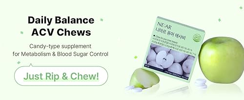 Miniatura 3 de NEAR Daily Balance ACV Masticables  1,530 mg de vinagre de sidra de manzana  10 ingredientes sinérgicos y 10% de acidez total  K-Chewables similares