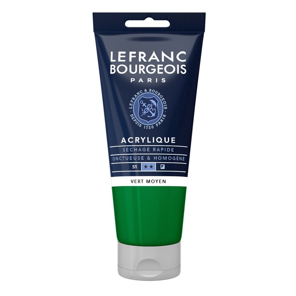 Lefranc Bourgeois Acrilico Fine Da 750ml – Colore Verde Medio Per Artisti E Pittura Decorativa - 2