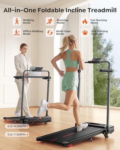 Standing treadmill desk