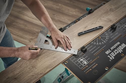 wolfcraft Universalwinkel 5205000 | Winkelmesser mit 300 mm Schenkellänge zum präzisen Anreißen & Zeichnen mit 90° Anschlagwinkel und abnehmbarer Winkelschiene - 7