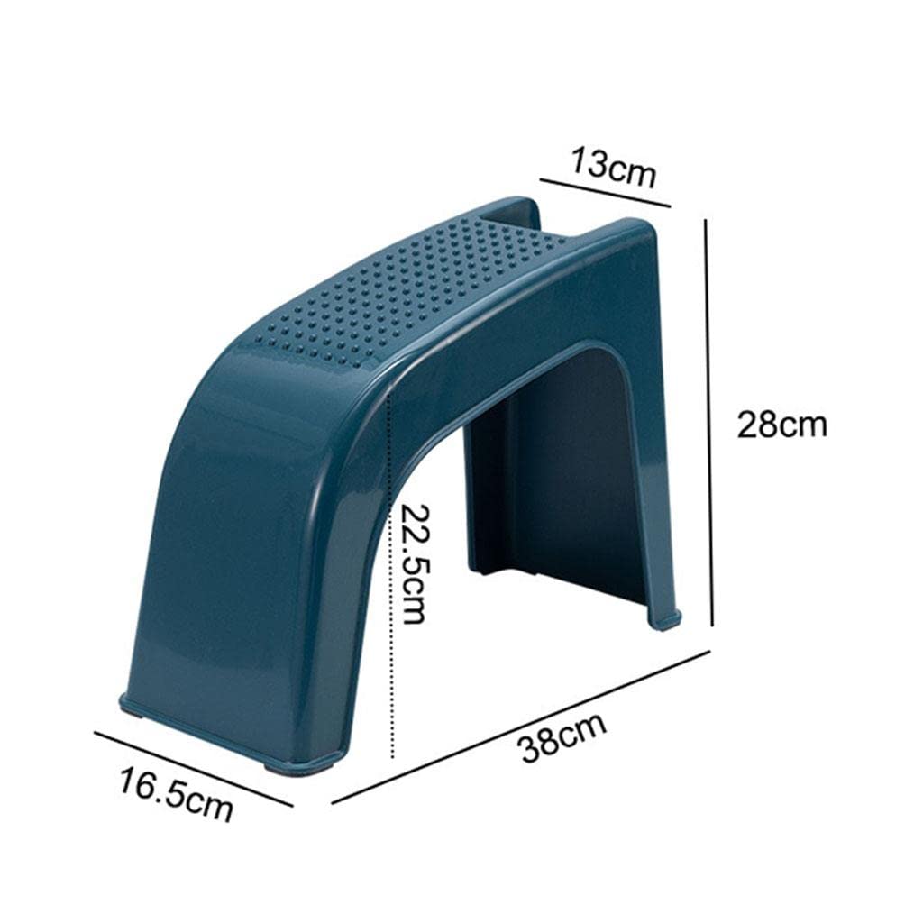 Shower Fußablage Pediküre Hocker Verstärkte Rippen Massagepartikel Grooves Aufbewahrung für Badezimmer Fußpflege Geschenk, Blau