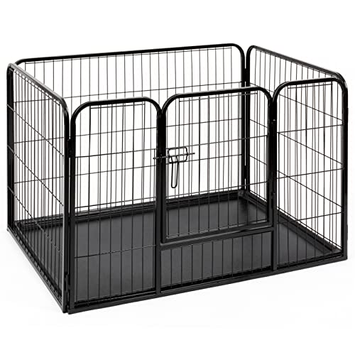 VOSS.PET Welpenauslauf XXL mit Bodenwanne, Welpengitter, Kleintier Freilaufgehege 108x73x70cm