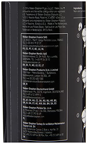 Weber 17684 Emaille-Reiniger, Reinigung lackierter Oberflächen, 300 ml, 25.0 x 6.0 x 9.0 cm & 17685 Antihaft Spray, Grillrost-Pflege, Non-Stick Spray, 200 ml, Schwarz, 25.0 x 6.0 x 9.0 cm