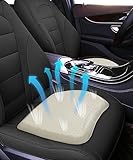 YAKEFLY Seat Cover for Car,Ventilation Front Seat Protector Seat Covers Cushion Pad,Ice Silk Silicone Super Breathable,Cool in Summer,Anti-Slip,Universal Front Seat Covers Fit for Most Cars (Beige)
