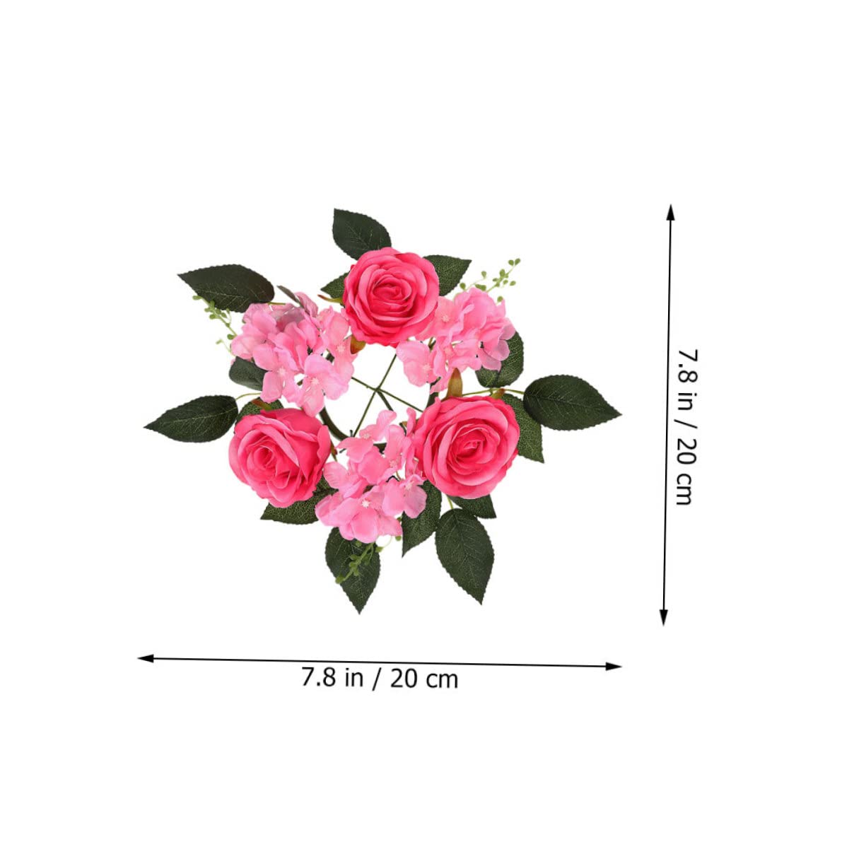 MUSISALY 2pcs Artificial Rose Candle Elegant Flower Centerpieces for Tables Chic Floral Wreaths for Pillar Candles for Weddings Home Decor Special Occasions