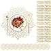 Juego de Posavasos y manteles Individuales metálicos de Vinilo prensado de 24 Piezas, tapetes Redondos para Mesa de Comedor para Bodas, manteles Individuales para decoración de Cocina