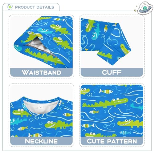 JUNZAN Animals Crocodile Blue Kids Girls Hoodie Sweatshirt Fleece Boys Sweat Shirt Athletic 4T3