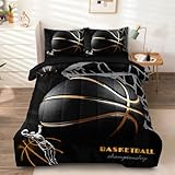 Cool Design: the basketball full comforter is favored by basketball, turn your child's bedroom into a basketball theme and make him super happy to feel like he is in the sport Full-5pcs: 1 Full Comforter 78"x89", 2 Pillowcases 19"x27", 1 Fitted Sheet...