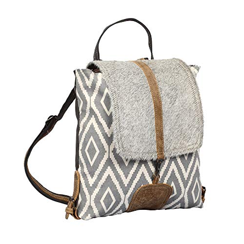 Myra Bag Artist's Impression Upcycled Canvas & Leather Backpack S-13334
