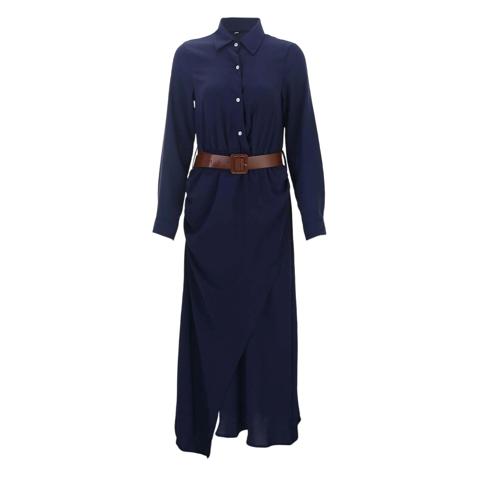 Cache Coeur Femme Robe décontractée élégante avec Taille plissée asymétrique et Ceinture Amovible pour Une Coupe Fluide