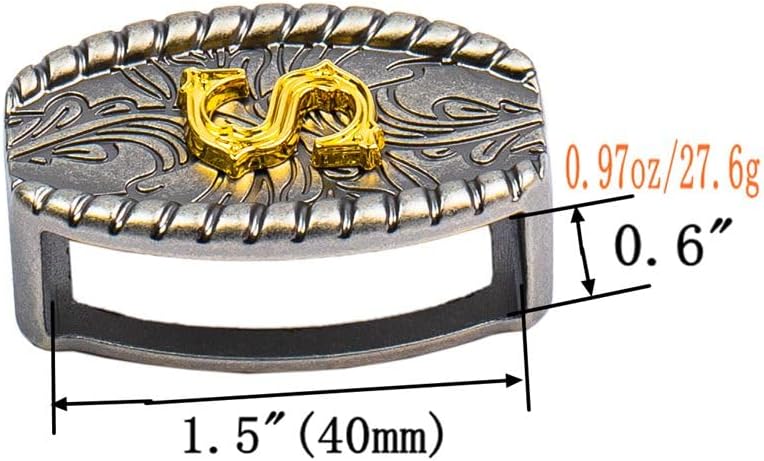 1.5"(40mm) Belt Loop Keeper Men's Western Cowboy Letter Loop image 3