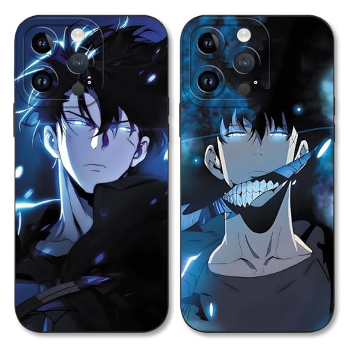 TBNMBGY 2 Pièces Noir Coque pour Samsung Galaxy S26 Plus,Anime Sang Chaud Motif Manga Étui de Protection Antichoc Bumper TPU Silicone Protective Housse,Manga